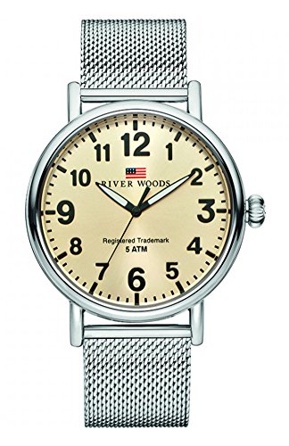 River Woods Orologio Analogico Quarzo Uomo Con Cinturino In Acciaio Inox Rw420018