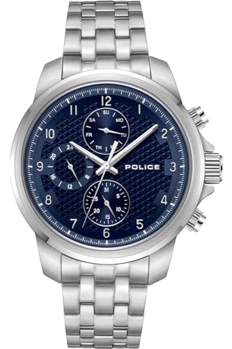 Police Watches Mensor-Orologio Analogico Da Uomo, Al Quarzo, Con Cinturino In Acciaio Inossidabile, Pewjk0021505 Pew00215