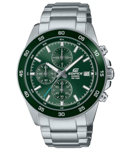 Casio Orologio Cronografo Al Quarzo Uomo Con Cinturino In Acciaio Inossidabile Efr-526D-3Avuef
