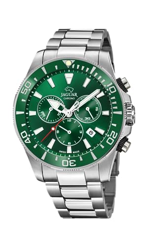 Jaguar J861/4 Executive Collection Watch 43.5 Mm Green With Steel Strap For Men