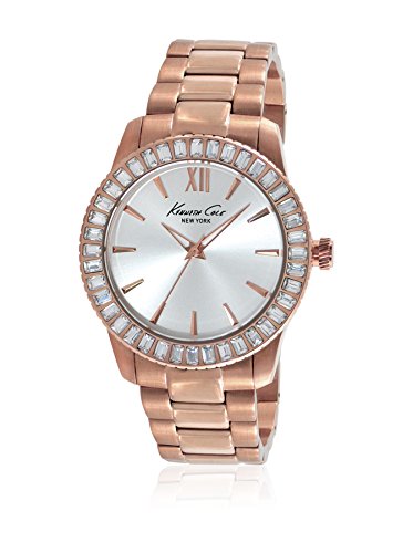 Kenneth Cole Orologio Analogico Al Quarzo Donna Con Cinturino In Acciaio Inossidabile Ikc4991_Plateado