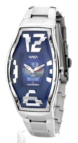 Chronotech Global Watch Industries Nasa Ct.6281L/13M - Orologio Da Polso Unisex, Cinturino In Acciaio Inox Colore Argento