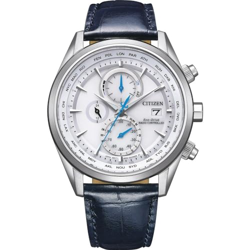 Citizen Orologio Cronógrafo Eco-Drive Uomo Con Cinturino In Pelle At8260-18A