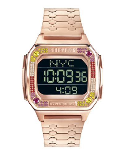 Philipp Plein Orologio Digitale Al Quarzo Uomo Con Cinturino In Acciaio Inossidabile Pwhaa0821