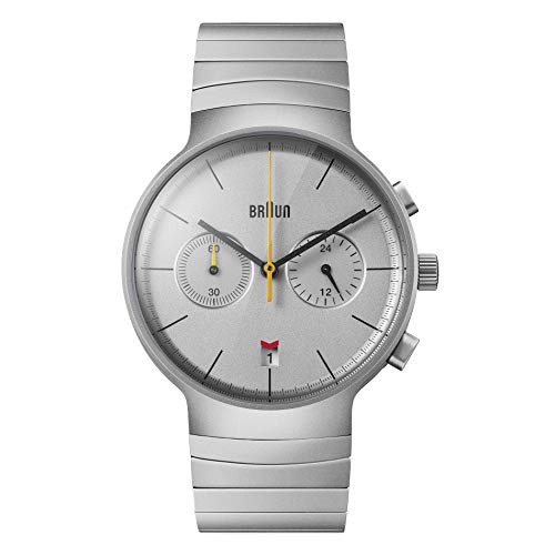 Braun Orologio Cronografo Quarzo Uomo Con Cinturino In Acciaio Inox Bn0265Slbtg