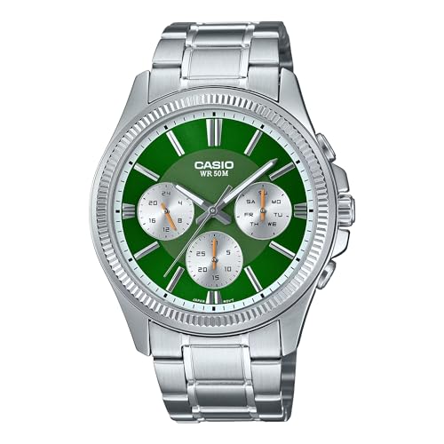 Casio Orologio Analogico Al Quarzo Uomo Con Cinturino In Metallo Mtp-1375D-3Avdf