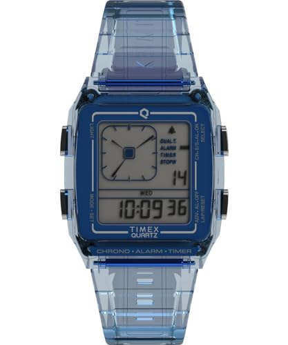 Timex Orologio Digitale Al Quarzo Unisex-Adulto Con Cinturino In Plastica Tw2W45100