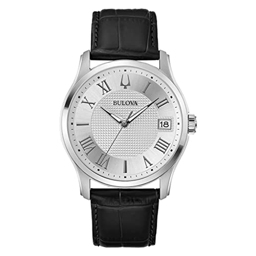 Bulova Orologio Analogico Al Quarzo Uomo Con Cinturino In Pelle 96B388