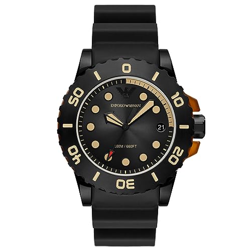 Emporio Armani Orologio Da Uomo Quarzo/3 Lancette Movimento Data Cassa 46Mm Con Cinturino In Poliuretano Ar11539