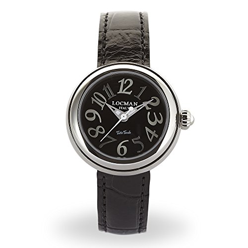 Locman Italy Orologio Donna Tutto Tondo Nero Ref. 361, Donna, Cinghia