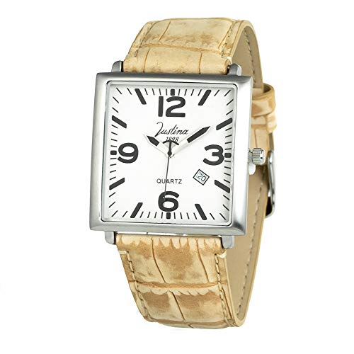 Justina Orologio Analogico Quarzo Uomo Con Cinturino In Pelle 11002