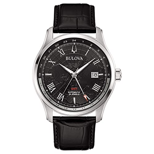 Bulova Wilton 96B387 - Orologio Da Polso Automatico In Acciaio Inox Con Cinturino In Vera Pelle, Cinghie