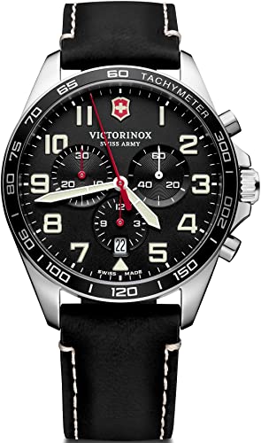 Victorinox Field Watch Orologio Uomo Analogico Al Quarzo Con Cinturino In Pelle Di Vitello V241852