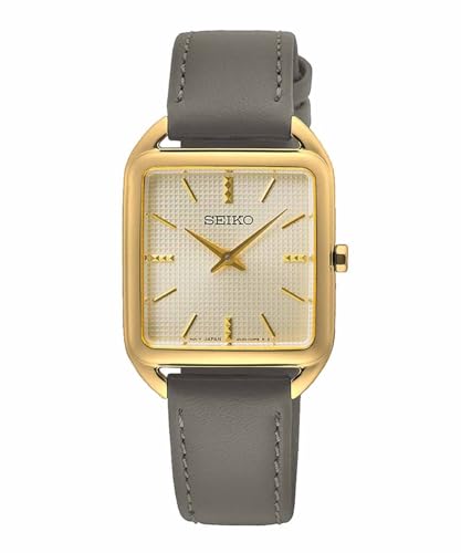 Seiko Orologio Analogico Al Quarzo Donna Con Cinturino In Pelle Swr090P1
