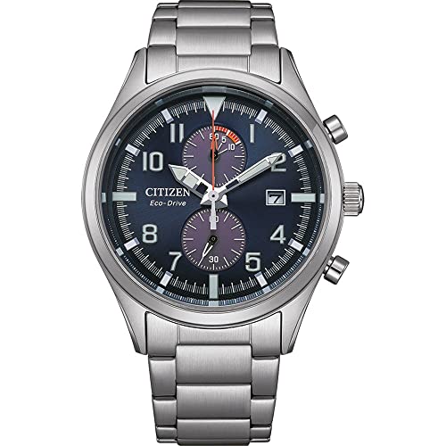 Citizen Orologio Cronografo Al Quarzo Giapponese Uomo Con Cinturino In Acciaio Inossidabile Ca7028-81L