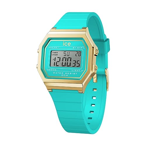 Ice-Watch - Ice Digit Retro Blue Curacao - Orologio Blu Da Donna Con Cinturino In Plastica - 022055 (Small)