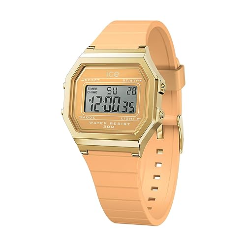 Ice-Watch - Ice Digit Retro Peach Skin - Orologio Beige Da Donna Con Cinturino In Plastica - 022057 (Small)