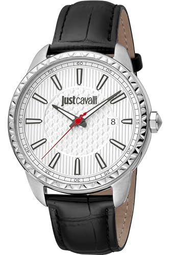 Just Cavalli Orologio Analogico Al Quarzo Uomo Con Cinturino In Pelle Jc1G176L0115