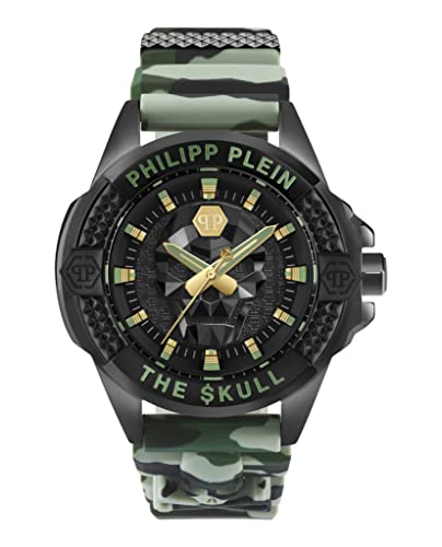 Philipp Plein Orologio Analogico Al Quarzo Uomo Con Cinturino In Silicone Pwaaa0821
