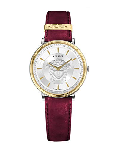 Versace Orologio Da Donna Bianco 38 Mm V-Circle Ve8101819, Oro, V-Circle Lady