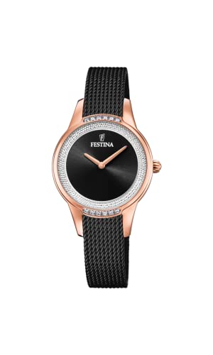 Festina Orologio Analogico Quarzo Donna Con Cinturino In Acciaio Inox F20496/2