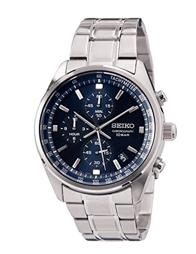 Seiko Orologio Analogico Quarzo Giapponese Uomo Con Cinturino In Acciaio Inox Ssb377P1