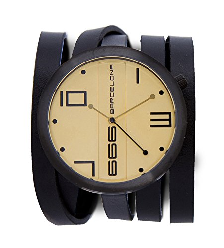 666Barcelona Orologio Analogico Quarzo Unisex Adulto Con Cinturino In Pelle 666-175