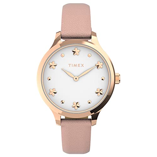 Timex Peyton Femminile | Quadrante Bianco | Cinturino In Pelle Rosa Tw2V23700