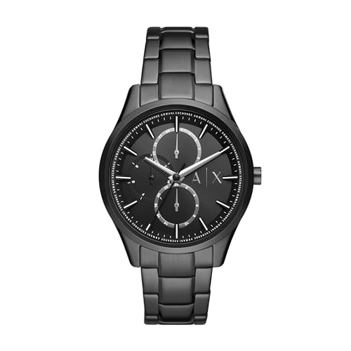 Armani Exchange Orologio Da Uomo Al Quarzo/Multifunzione, Cassa In Acciaio Inossidabile Nero Da 42 Mm Con Bracciale In Acciaio Inossidabile, Ax1867