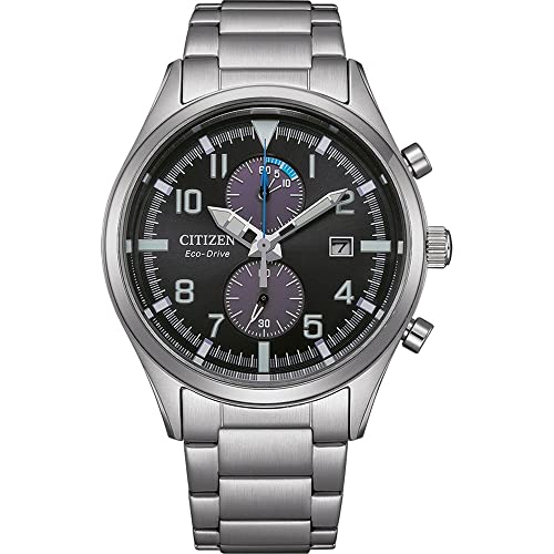 Citizen Orologio Cronografo Al Quarzo Giapponese Uomo Con Cinturino In Acciaio Inossidabile Ca7028-81E