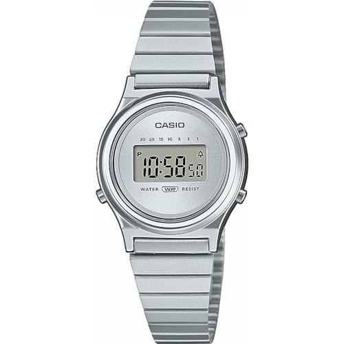Casio Orologio Mini Analogico Acciaio Argento La700We-7Aef