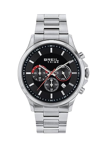 Breil, Collezione Kart, Orologio Uomo, Cronografo In Acciaio Lucido E Satinato, Movimento Al Quarzo, Quadrante Nero, Chiusura Déployante Regolabile 15
