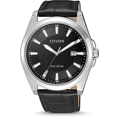 Citizen Orologio Analogo Al Quarzo Uomo Con Cinturino In Pelle Bm7108-14E