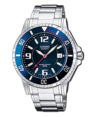 Casio Orologio Digitale Al Quarzo Uomo Con Cinturino In Acciaio Inossidabile Mtd-1053D-2Aves