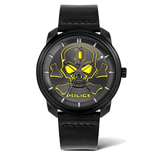 Police Orologio Analogueico Quarzo Unisex Adulto Con Cinturino In Pelle Pl15714Jsb.02
