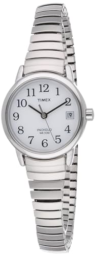 Timex T2H371 Orologio Da Donna Con Cinturino Di Espansione, Datario, Finestra E Finestrella