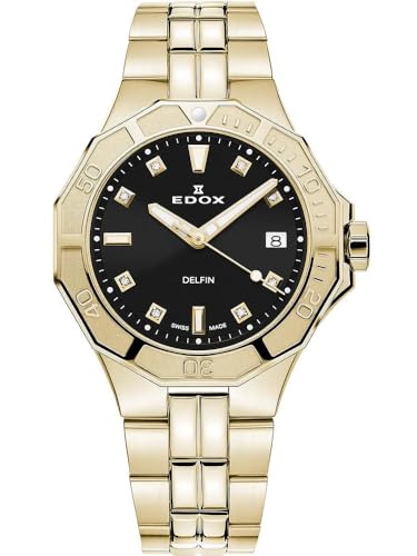 Edox Orologio Analogico Al Quarzo Donna Con Cinturino In Acciaio Inossidabile Mid-39644