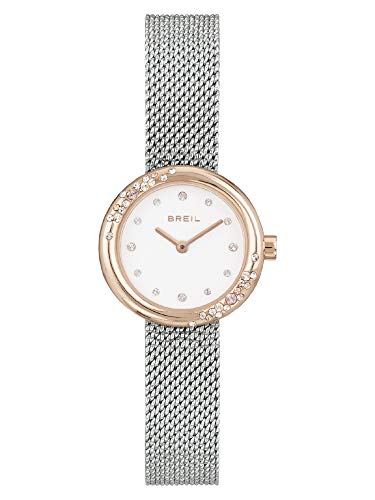 Breil Orologio Donna Wish Watches Quadrante Mono-Colore Bianco Movimento Solo Tempo - 2H Quarzo E Mesh Acciaio Argento Tw1871