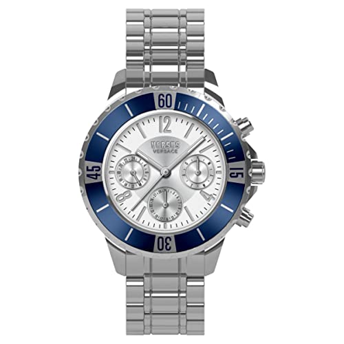 Versus Versace Vspgn2721 - Orologio Da Uomo, Cronografo Tokyo Chrono Argento, Bracciale
