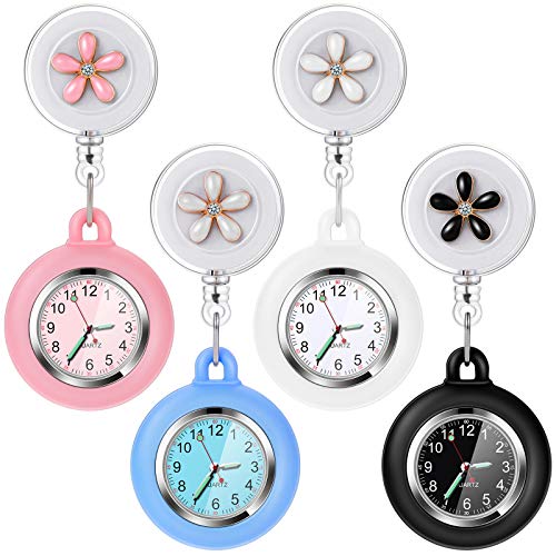 Vintoney Orologio Infermiere Spilla Orologi Da Taschino Infermiere Regalo Per Infermiere Donna 4 Pezzi