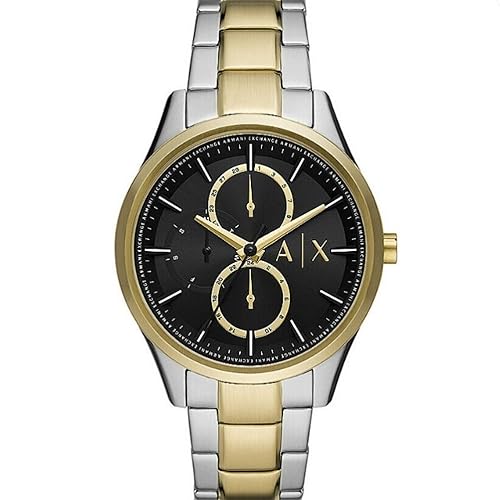 Armani Exchange Orologio Multifunzione Al Quarzo Da Uomo, Cassa In Acciaio Inossidabile 2T/Oro Da 42 Mm Con Bracciale In Acciaio Inossidabile, Ax1865