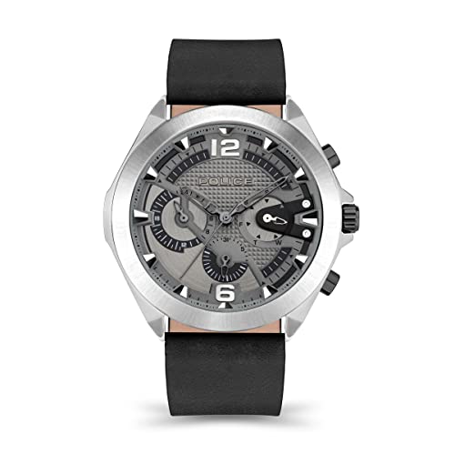 Police Orologio Analogueico Quarzo Uomo Con Cinturino In Pelle Pewjf2108701