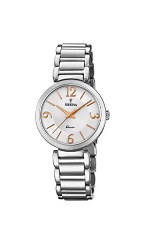 Festina Orologio Analogico Quarzo Donna Con Cinturino In Acciaio Inox F20212-1