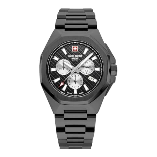 Swiss Alpine Military, Orologio Da Uomo, Cronografo, Analogico, Al Quarzo, In Acciaio Inox 7005.9, Sw/Sw/Sw - 9177Sam