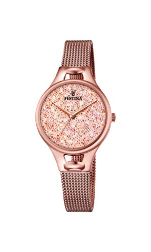 Festina Orologio Analogico Quarzo Da Donna Con Cinturino In Acciaio Inox F20333/2