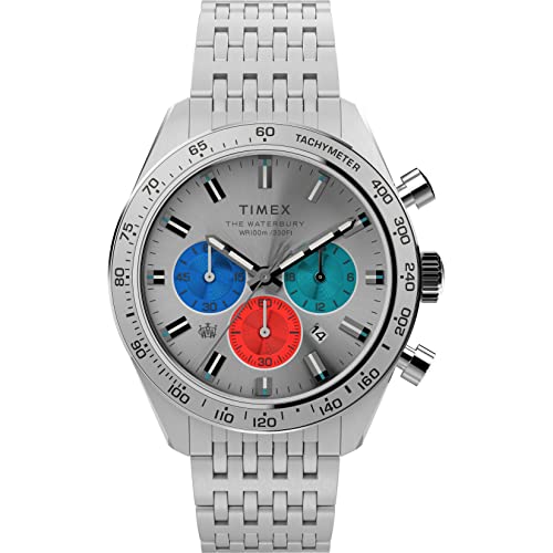 Timex Orologio Cronógrafo Quarzo Uomo Con Cinturino In Acciaio Inox Tw2V42400