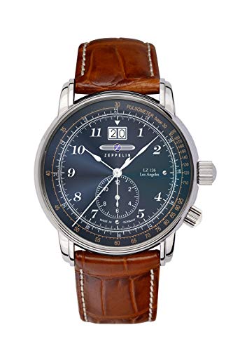 Zeppelin Orologio Analogueico Quarzo Uomo Con Cinturino In Pelle 8644-3