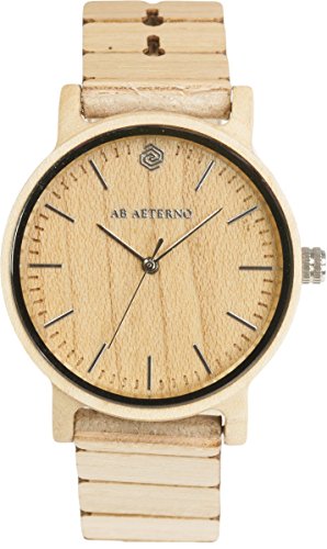 Ab Aeterno"Wave" 100% Legno Naturale Acero Quarzo Swiss Uomo Orologio