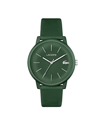 Lacoste Orologio Analogico Al Quarzo Da Uomo Con Cinturino In Silicone, Kaki - 2011238