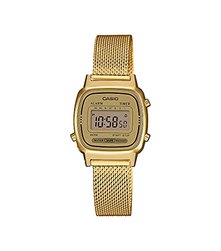 Casio Orologio Digitale Al Quarzo Da Donna Con Bracciale In Acciaio Inossidabile Massiccio La670Wemy-9Ef